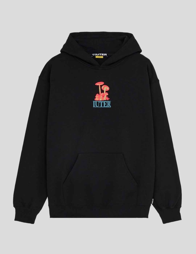 UTER crescente hoodie nero